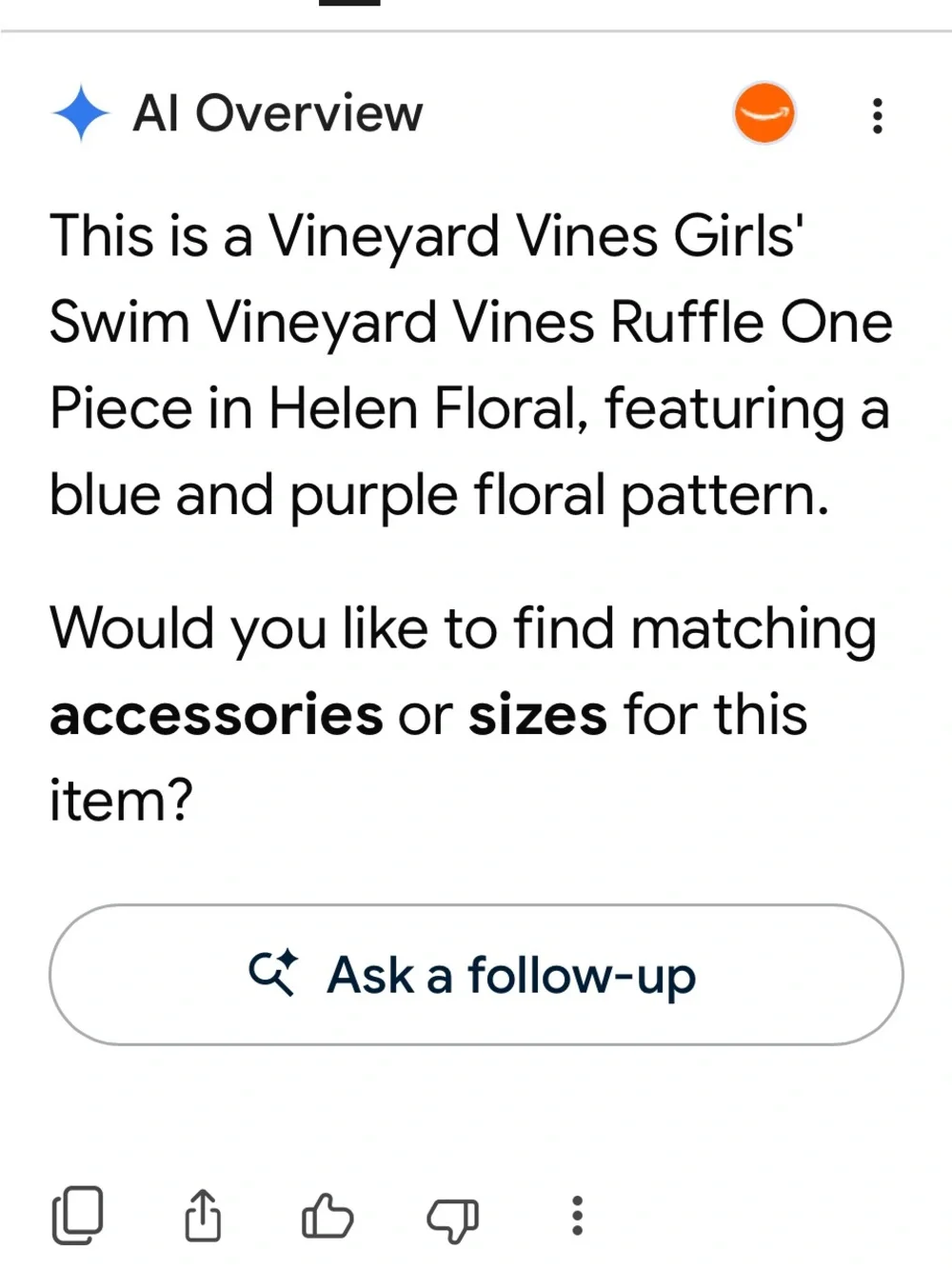 Vineyard Vines Helen Floral Ruffle One-Piece Swimsuit in Blue & Pink size 12/14